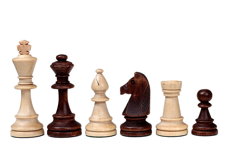 Staunton No.6 Chess Pieces 96mm – Budget Carved Wooden Set