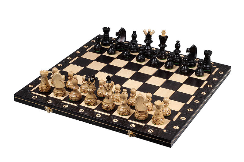 AMBASSADOR Chess Set 55x55cm – Hand-Carved Hornbeam & Sycamore Folding Board – image 10