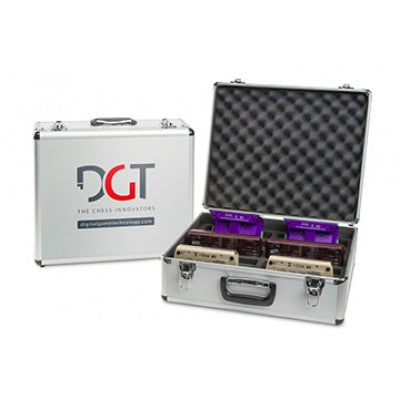 DGT Metal Clock Storage Case – Aluminum Case for 10 Chess Clocks