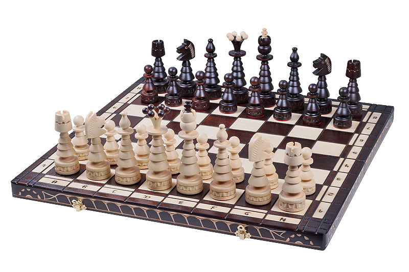 CHOIN Chess Set Large 60x60cm – Christmas Tree Style Hand-Carved Hornbeam – image 6