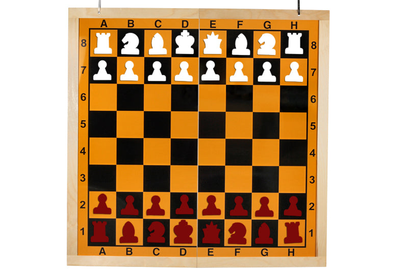 Magnetic Chess Pieces for Demo Board - White/Red Flat Plastic Set – image 2