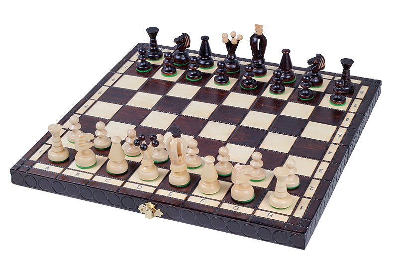 King's Championship Chess Set Medium 35x35cm – Hand-Painted Wooden Board – image 7