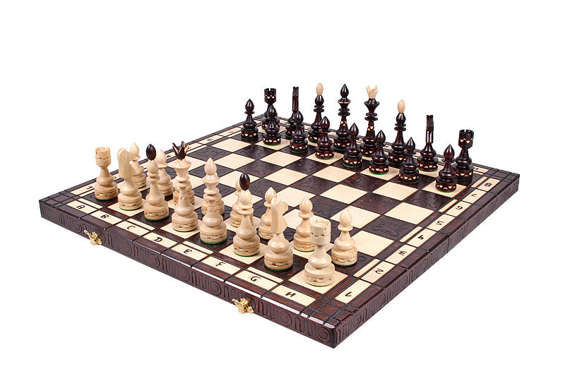 INDIAN Chess Set 54x54cm – Hand-Carved Hornbeam Folding Board – image 8