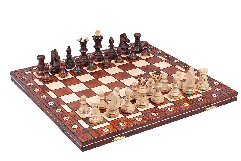 AMBASSADOR Luxury Chess Set 54x54cm – Premium Hornbeam & Sycamore Folding Board – image 9