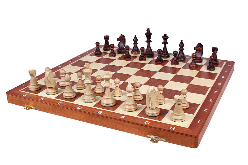 Tournament Chess Set No.6 54x54cm – Inlaid Case with Staunton Pieces – image 3