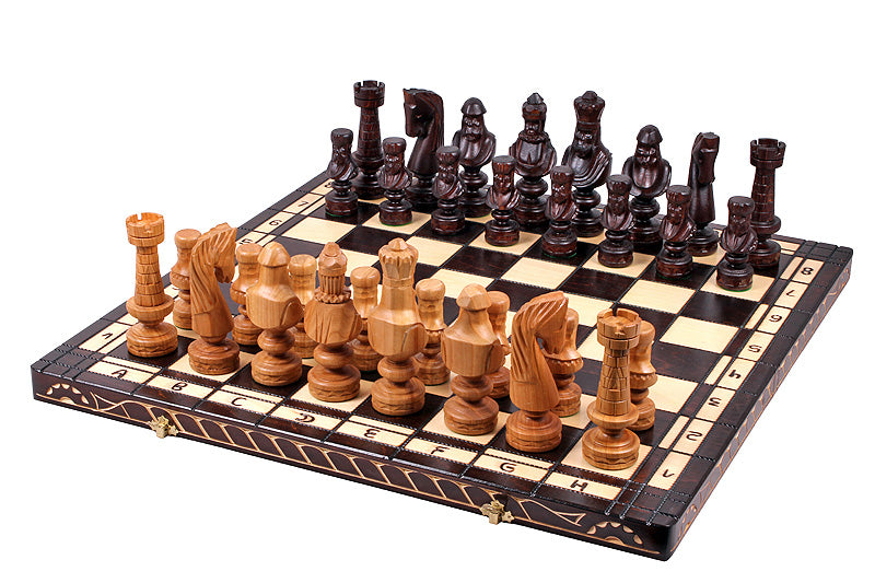 CEZAR Chess Set 60x60cm – Hand-Carved Linden Wood Premium Board – image 4