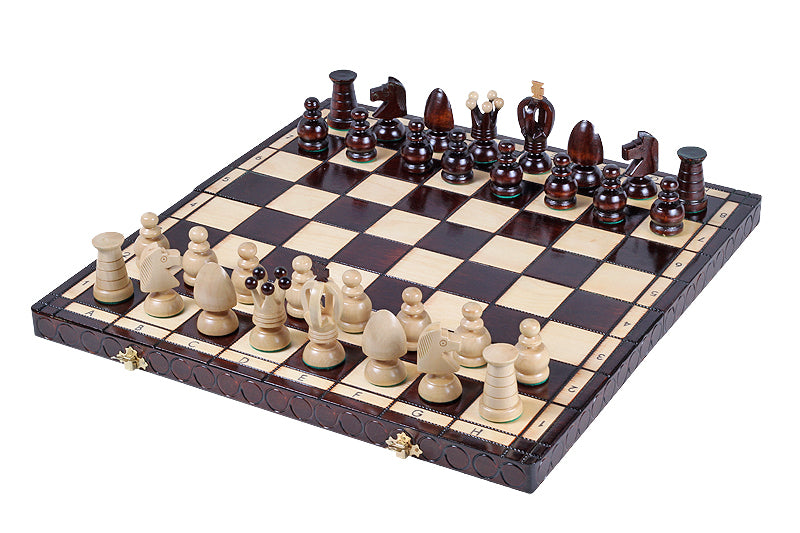 Kingdom Chess Set Large 44x44cm – Royal Hornbeam with Hand-Painted Board – image 5