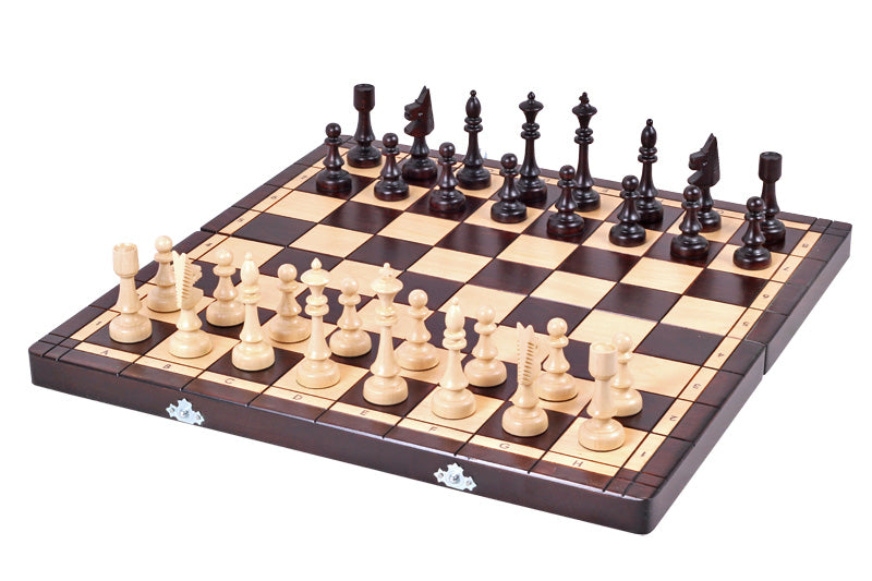 CLUB Chess Set 48x48cm – Hand-Carved Hornbeam Folding Board – image 7