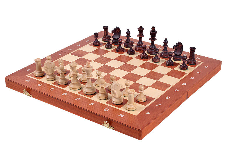 Tournament Chess Set No.4 42x42cm – Intarsia Board with Carved Staunton Pieces – image 5