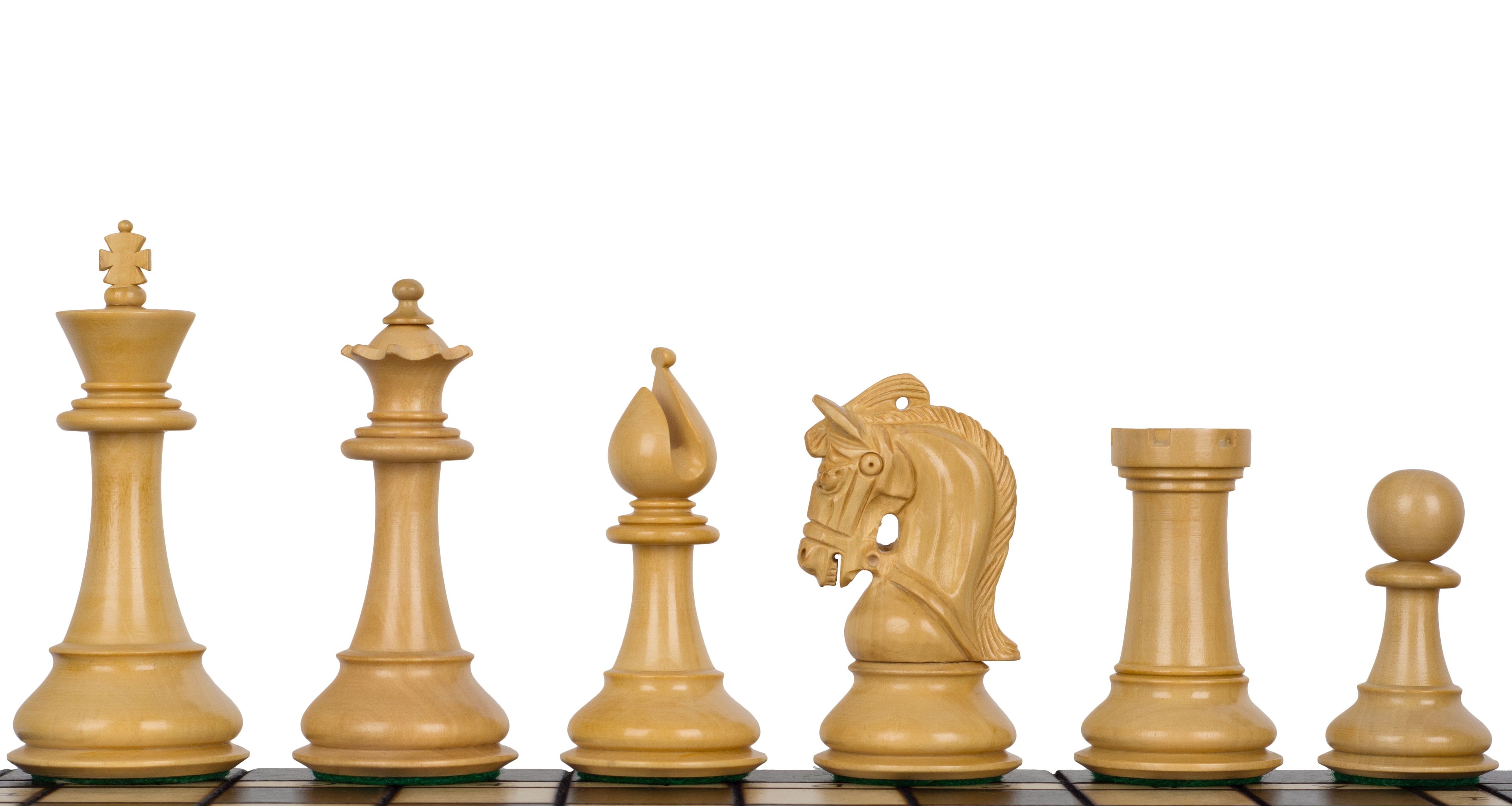 Corinthian Chess Pieces 4" – Redwood & Boxwood, Premium Indian – image 2