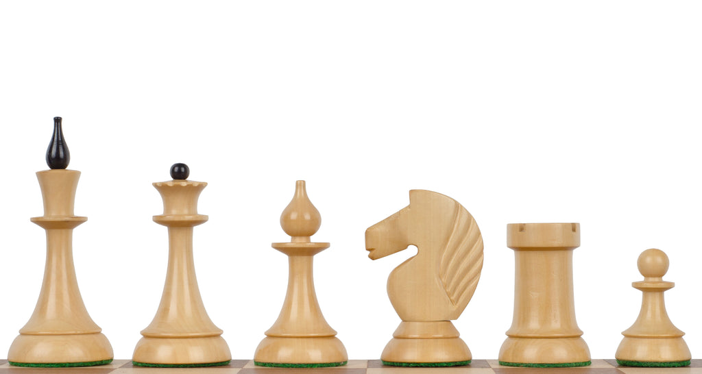Queen's Gambit 1957 Chess Pieces 4" – Ebony & Boxwood – image 2