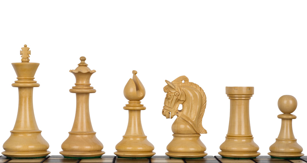 Corinthian Chess Pieces 4.25" – Redwood & Boxwood, Premium Indian – image 3