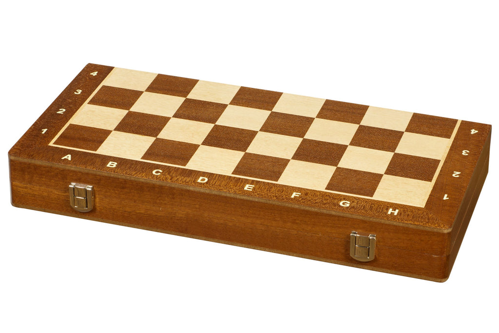 Inlaid Chessboard Case – Sapele, Fits King 90–96mm