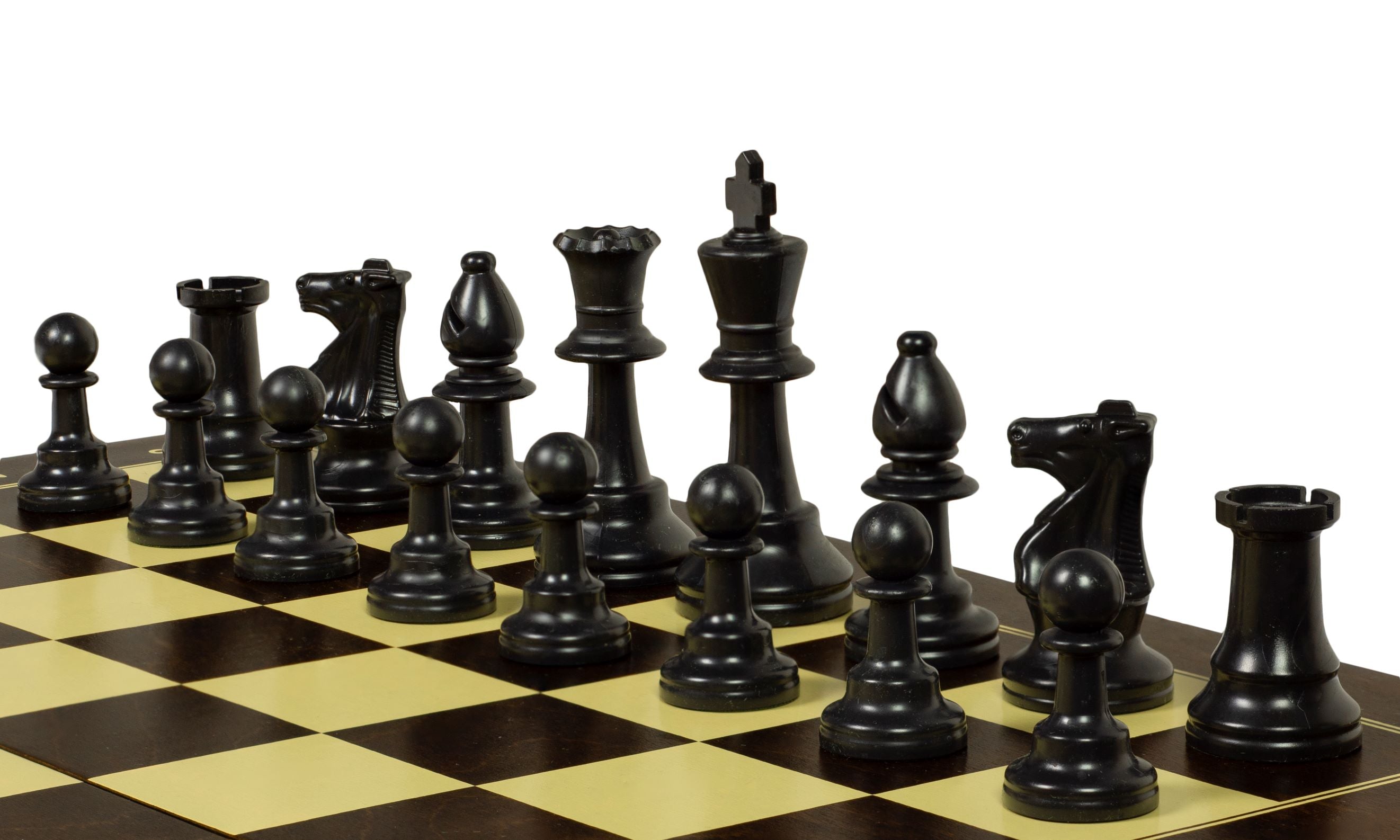 Practice Chess Set 48cm – Metal Weighted Pieces & Brown Board 50mm – image 4