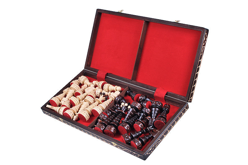 CHOIN Chess Set Large 60x60cm – Christmas Tree Style Hand-Carved Hornbeam – image 7
