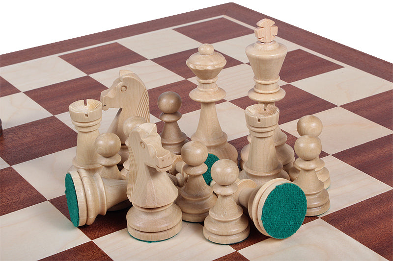 Staunton No.6 Chess Pieces 96mm – Carved Wooden Set in Storage Case – image 7
