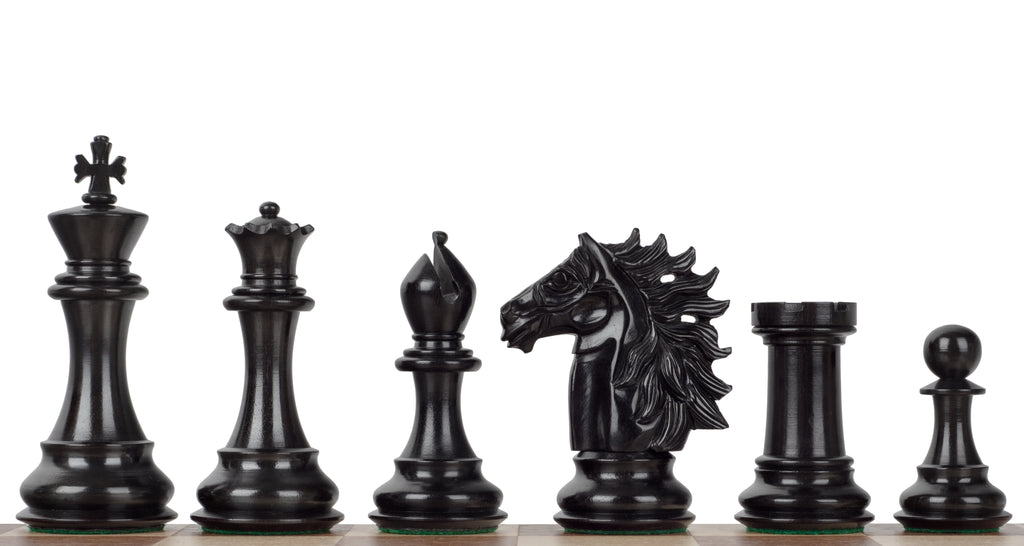 Baggio Chess Pieces 4" – Ebony & Boxwood Weighted Luxury Set – image 3