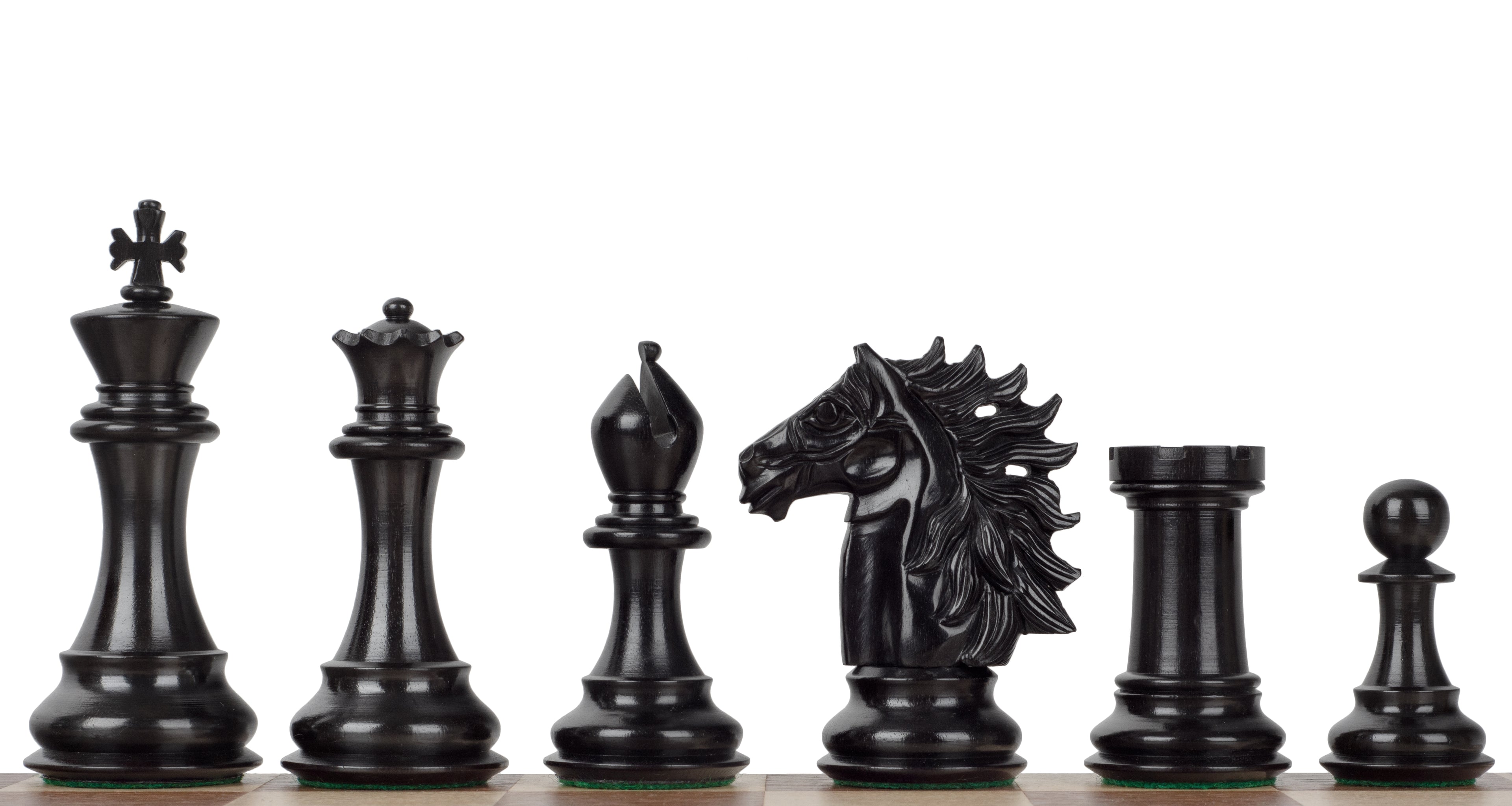 Baggio Chess Pieces 4" – Ebony & Boxwood Weighted Luxury Set – image 3