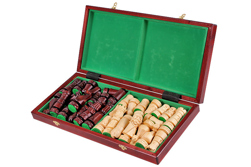CASTLE Chess Set Small 50x50cm – Hand-Carved Linden Wood Folding Board – image 2