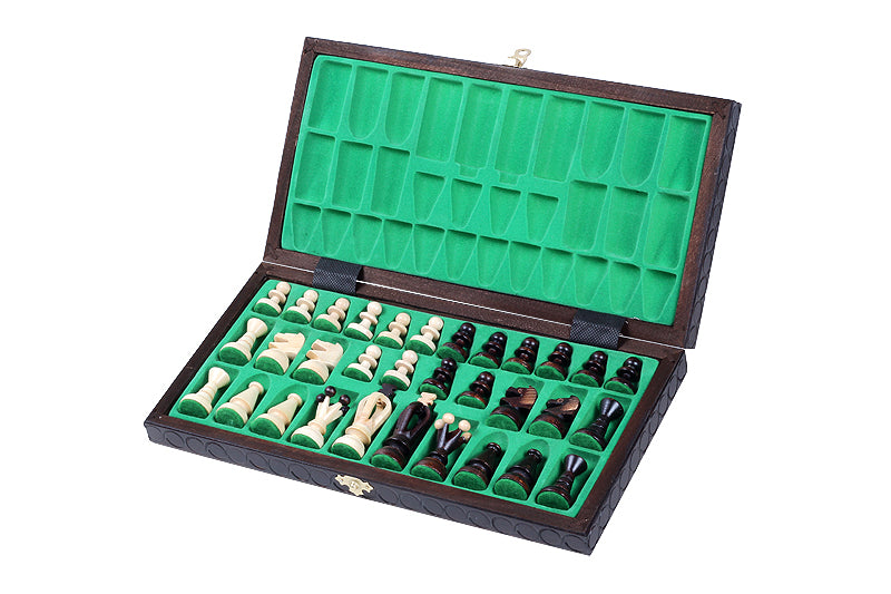 King's Championship Chess Set Medium 35x35cm – Hand-Painted Wooden Board – image 8