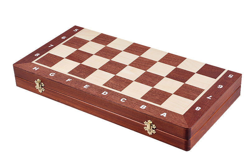 Tournament Chess Storage Box No.5 – Intarsia Board with Insert Compartments