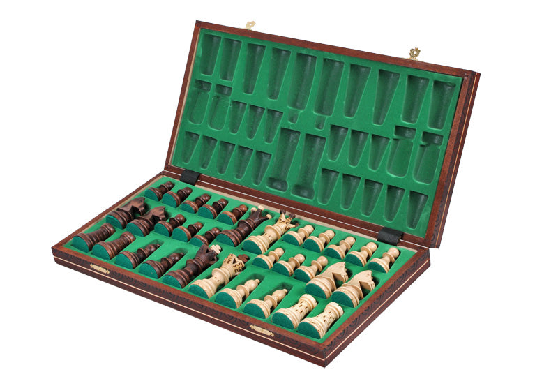 AMBASSADOR Luxury Chess Set 54x54cm – Premium Hornbeam & Sycamore Folding Board – image 3