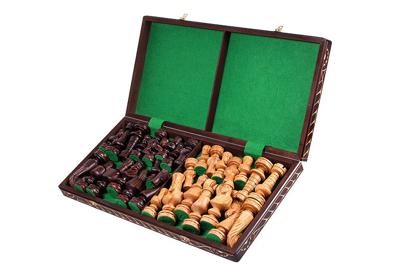 CEZAR Chess Set 60x60cm – Hand-Carved Linden Wood Premium Board – image 7