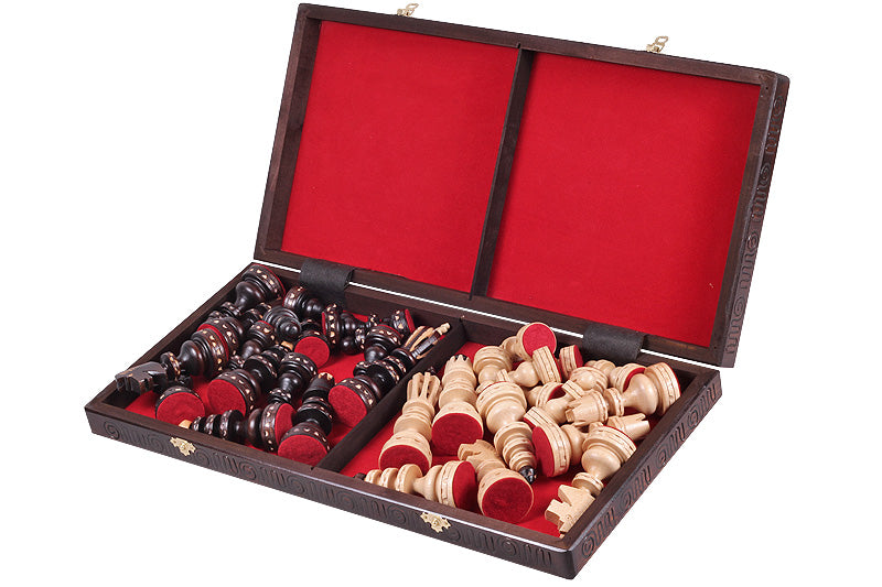 ROMAN Chess Set 55x55cm – Hand-Carved Ornamental Folding Board – image 3