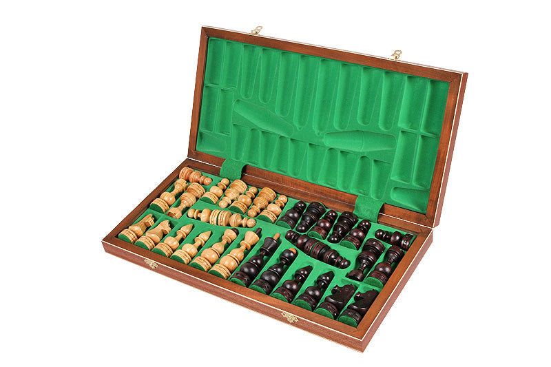 DEBUT Chess Set 48x48cm – Cherry Wood with Mahogany & Sycamore Inlay – image 6