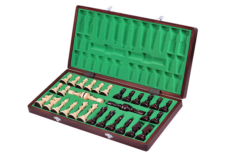 CLUB Chess Set 48x48cm – Hand-Carved Hornbeam Folding Board – image 6