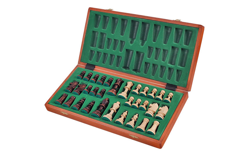 Tournament Chess Set No.4 42x42cm – Intarsia Board with Carved Staunton Pieces – image 7