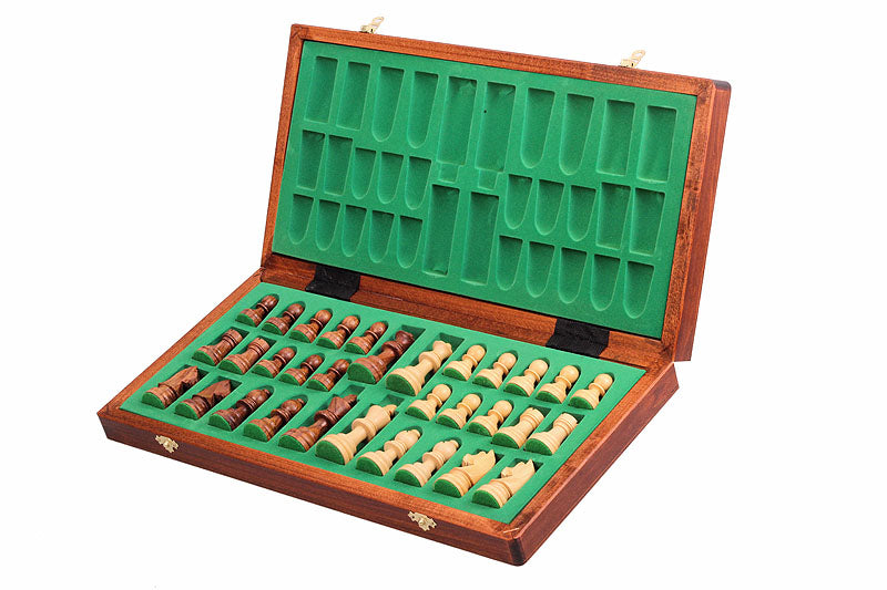 German Staunton Gold Tournament Chess Set No.5 - Acacia Boxwood with Mahogany Case – image 4