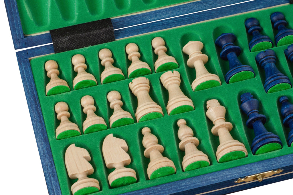 Magnetic Wooden Chess Set – Blue Edition – image 3