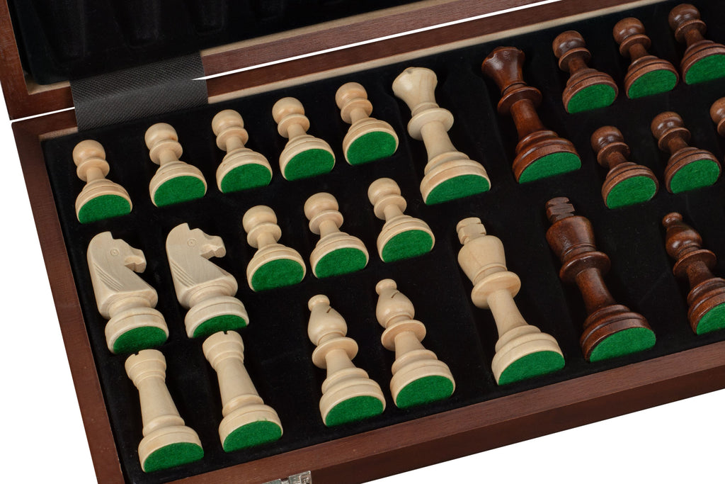 Sunrise Tournament Chess Exclusive – 45cm Walnut/Maple Board & Pieces – image 2