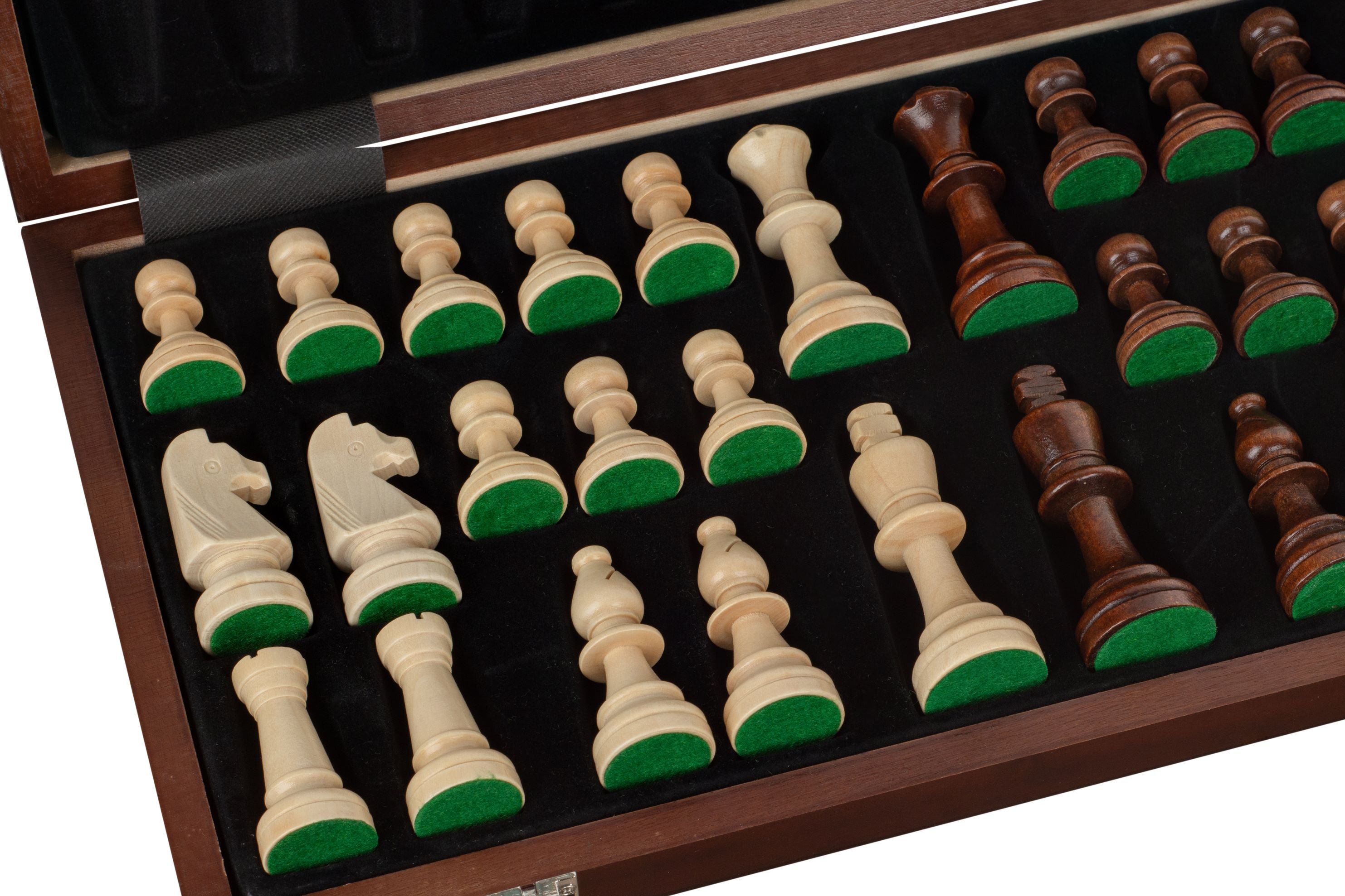 Sunrise Tournament Chess Exclusive – 45cm Walnut/Maple Board & Pieces – image 2