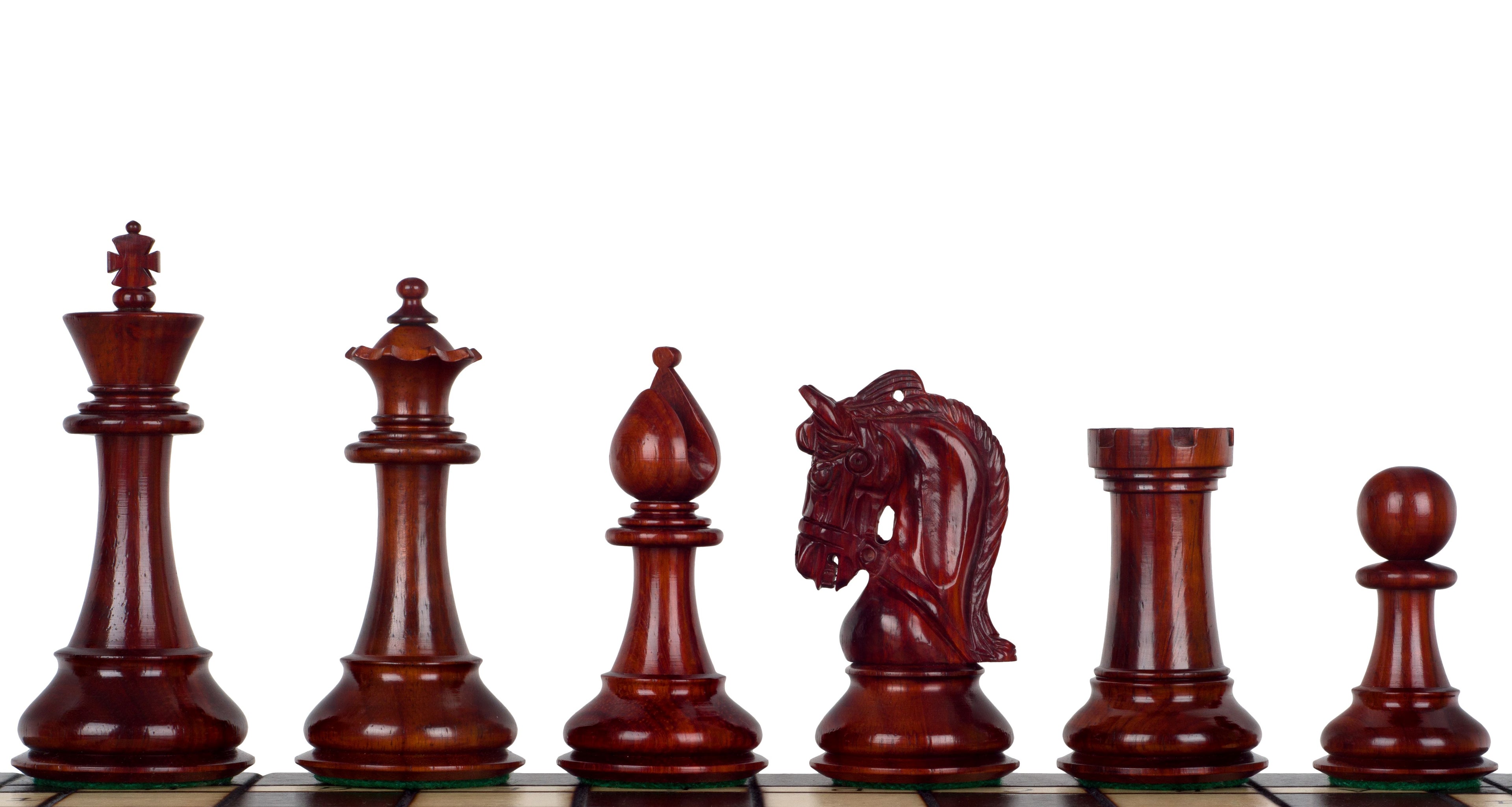 Corinthian Chess Pieces 4.25" – Redwood & Boxwood, Premium Indian – image 4