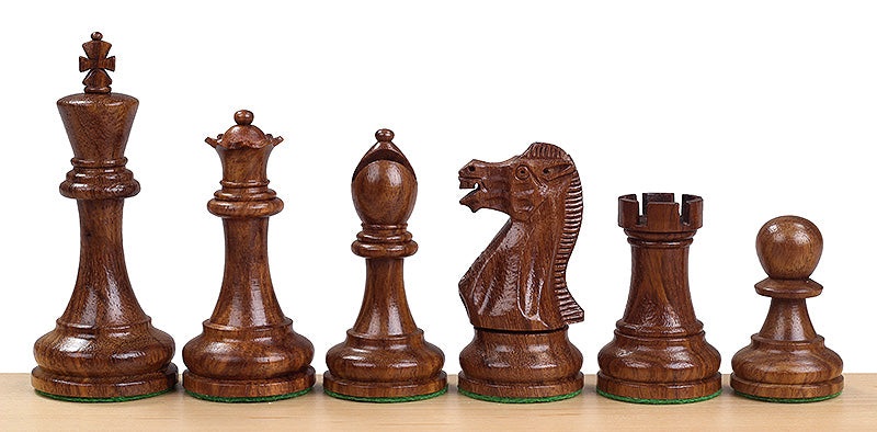 Executive Indian Chess Pieces 4 inch - Acacia/Boxwood Hand-Carved – image 2