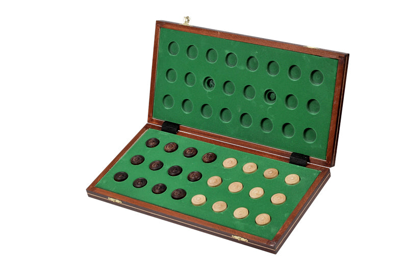 Checkers 8x8 Set - Folding Wooden Board 40cm with Hornbeam Pieces – image 7