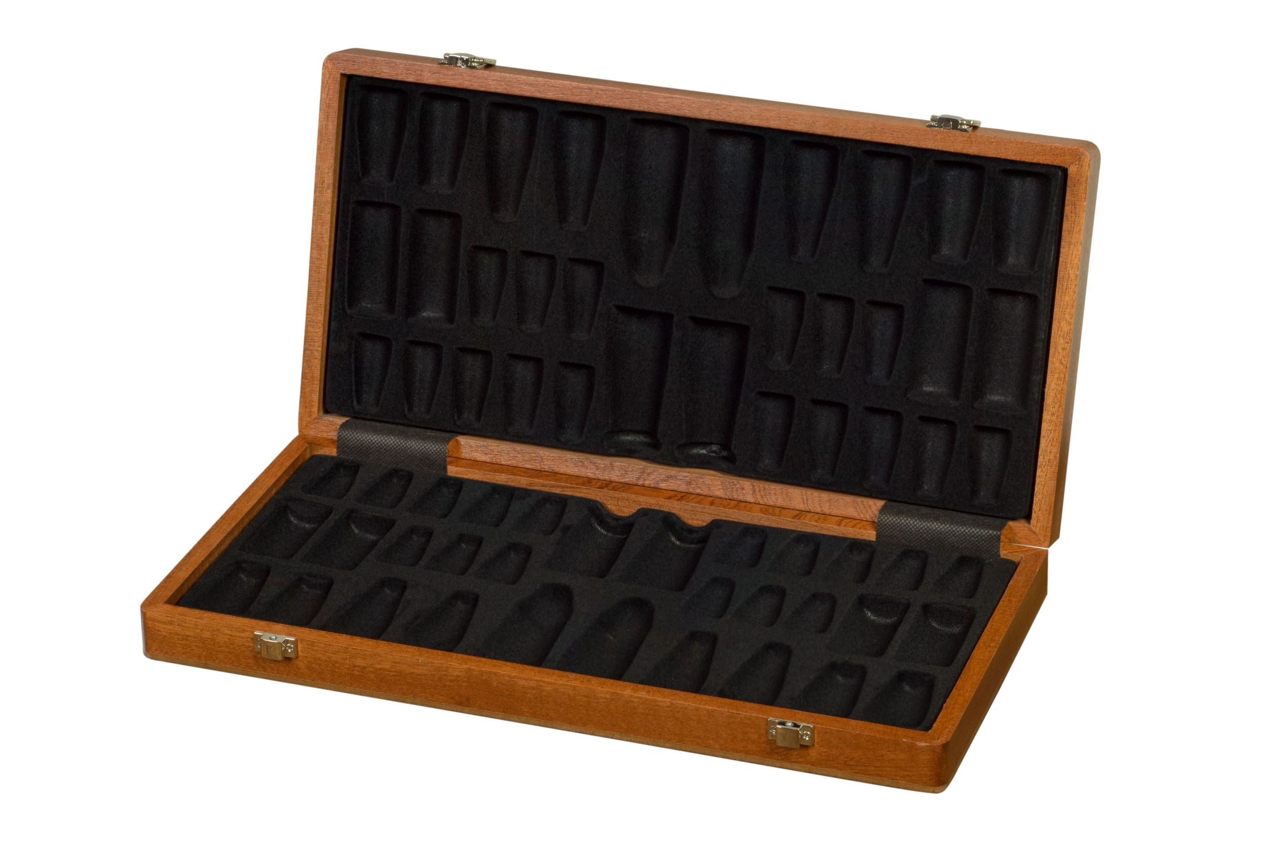 Inlaid Chessboard Case – Sapele, Fits King 90–96mm – image 2