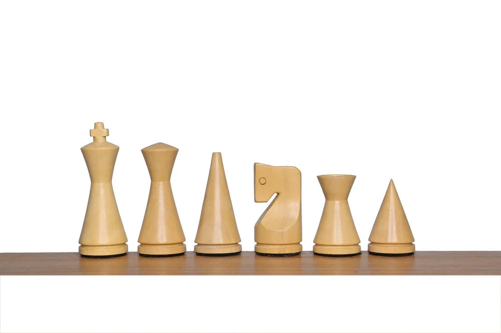 Modern Staunton Chess Pieces 3" (75mm) – Ebonised, Weighted – image 2