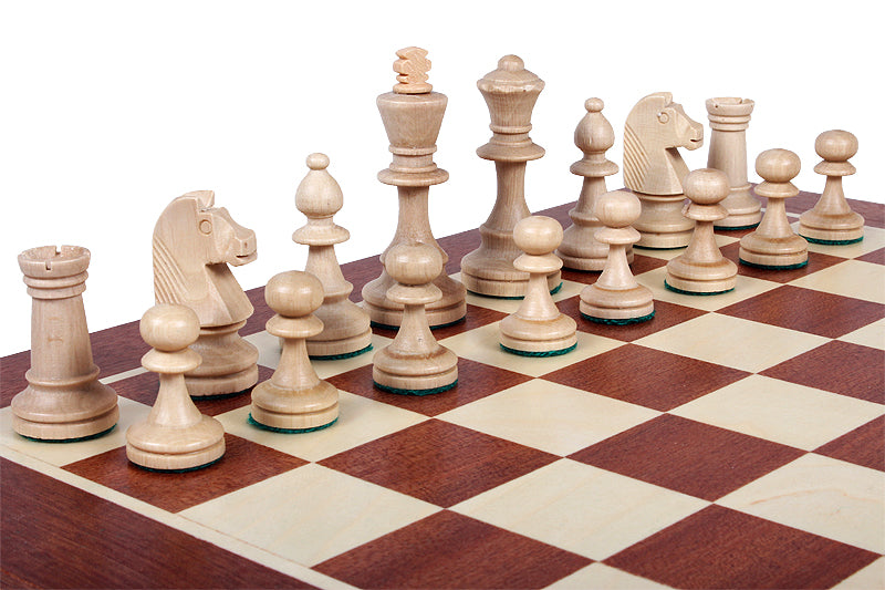 Staunton No.4 Chess Pieces 78mm – Wooden Set in Storage Case – image 5