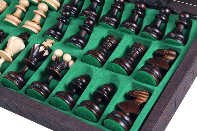 Perelka Chess Set 36x36cm – Beech Wood Folding Board with Insert – image 2
