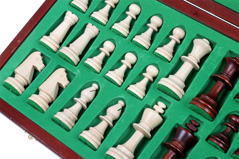 CONSUL New Line Chess Set 49x49cm – Weighted Hornbeam & Sycamore Folding Board – image 5