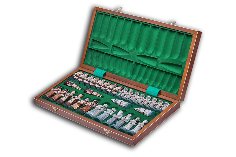 FANTAZIA Chess Set 58x58cm – Medieval Fantasy Hand-Painted Resin with Inlay Board – image 3