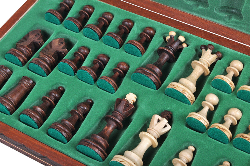 JUNIOR Chess Set 42x42cm – Folding Board with Unique Burnished Decoration – image 2
