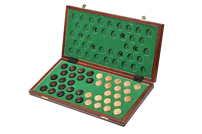 Checkers 10x10 Set – International Draughts Folding Wooden Board 40cm – image 2