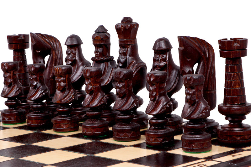 CEZAR Chess Set 60x60cm – Hand-Carved Linden Wood Premium Board – image 2