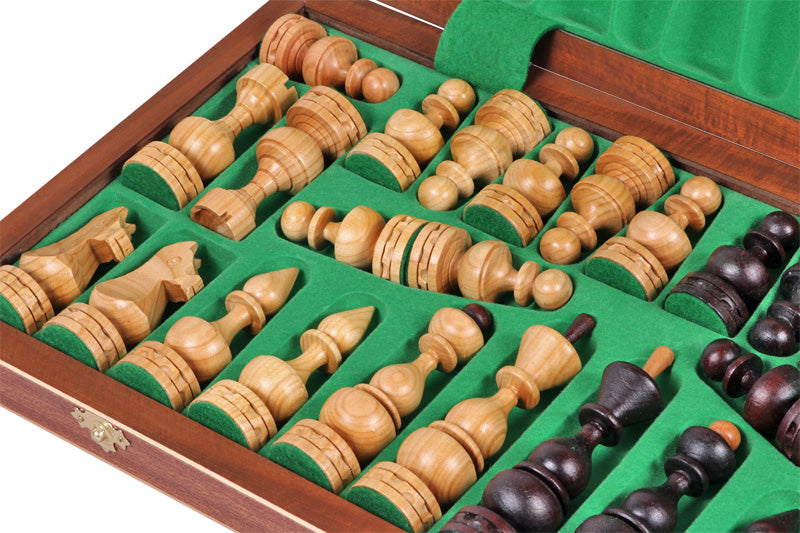 DEBUT Chess Set 48x48cm – Cherry Wood with Mahogany & Sycamore Inlay – image 2