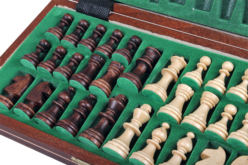 Magnetic Chess Set 27cm – Wooden Folding Travel Board – image 2
