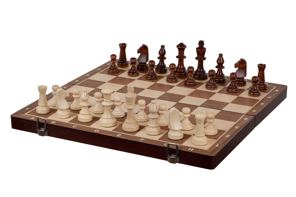 Sunrise Tournament Chess Exclusive – 45cm Walnut/Maple Board & Pieces